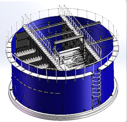 Tanques de armazenamento subterrâneos da água de esgoto do tanque de Uasb do biogás de SABR 17 toneladas